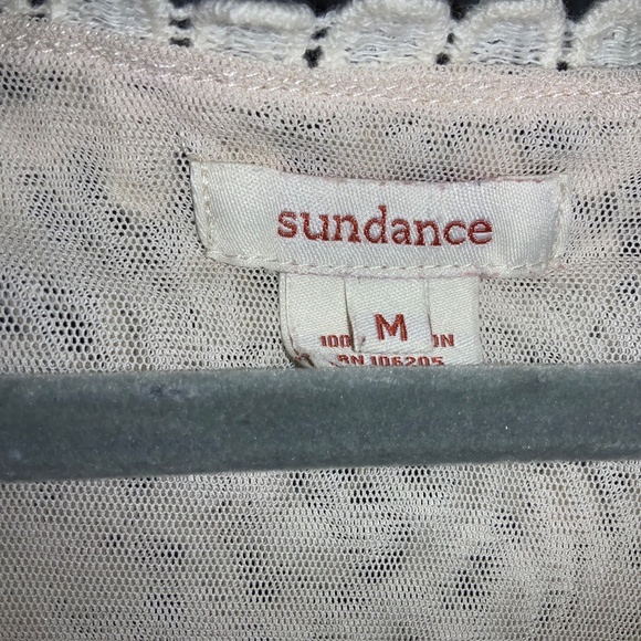 Sundance Ophelia Embroidered lace cotton tunic top Sz M boho cottagecore - Picture 5 of 8